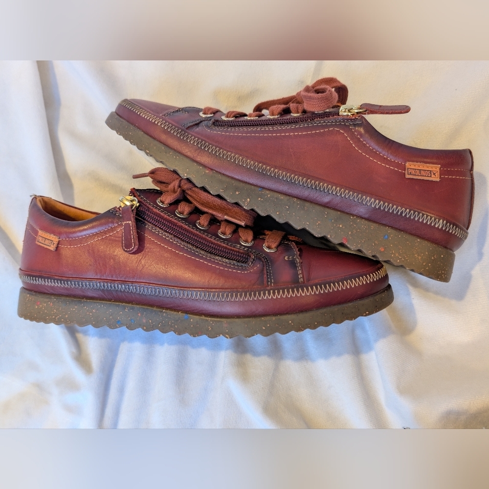 Pikolinos Mallorca Sneaker Size 40 Maroon/Burgundy - Picture 2 of 15